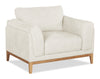 Valley 44\" Fabric Chair with Rubberwood Base and Legs - Sand