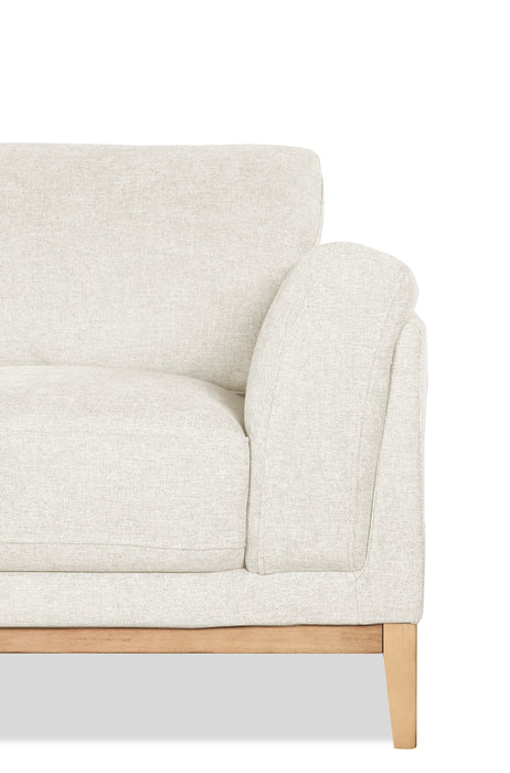 Valley 83.5\" Fabric Sofa with Rubberwood Base and Legs - Sand