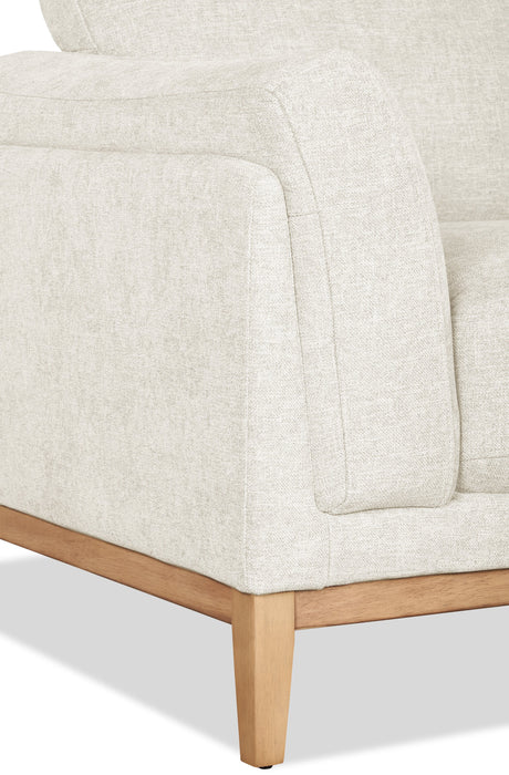 Valley 83.5\" Fabric Sofa with Rubberwood Base and Legs - Sand
