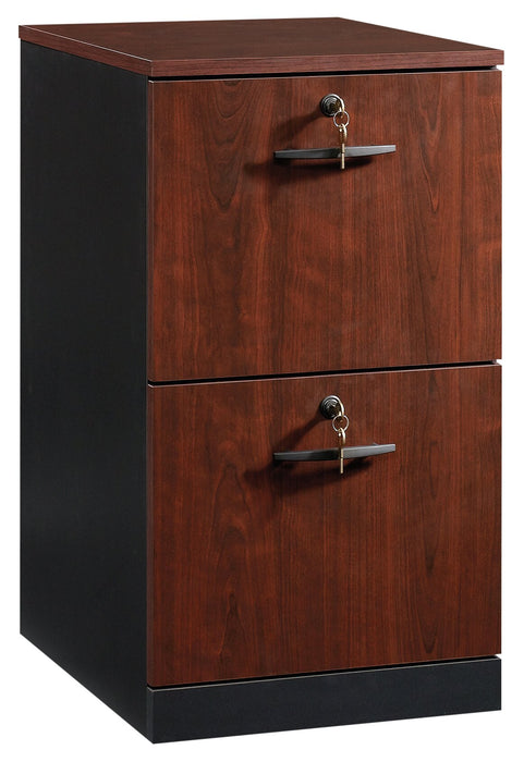 Via 15.55\" Commercial Grade 2-Drawer Filing Cabinet - Cherry & Grey