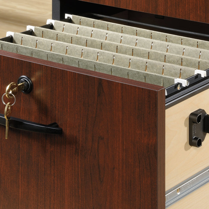 Via 15.55\" Commercial Grade 2-Drawer Filing Cabinet - Cherry & Grey