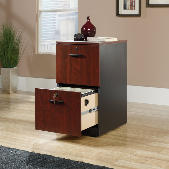 Via 15.55\" Commercial Grade 2-Drawer Filing Cabinet - Cherry & Grey