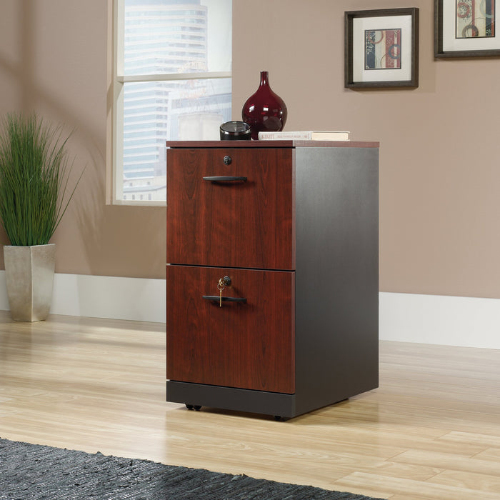 Via 15.55\" Commercial Grade 2-Drawer Filing Cabinet - Cherry & Grey