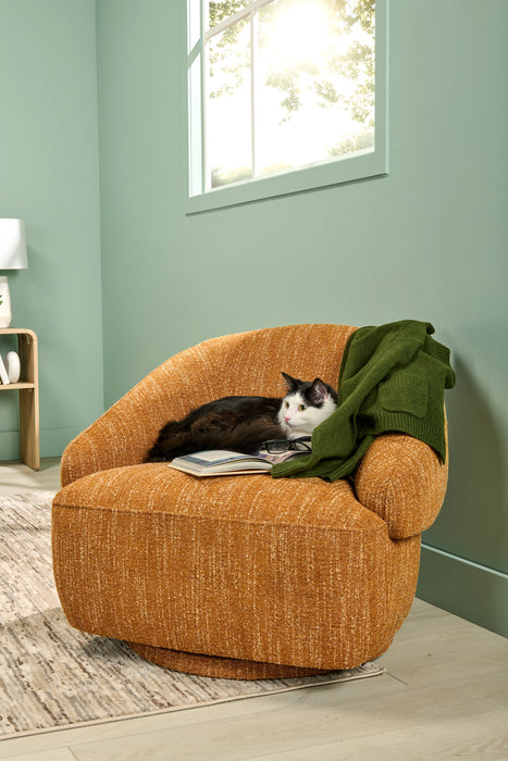 Villa Swivel Accent Chair - Mustard