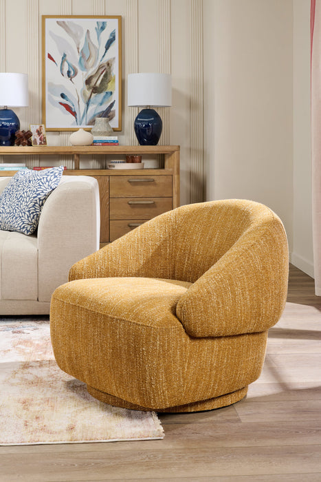 Villa Swivel Accent Chair - Mustard