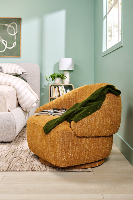 Villa Swivel Accent Chair - Mustard