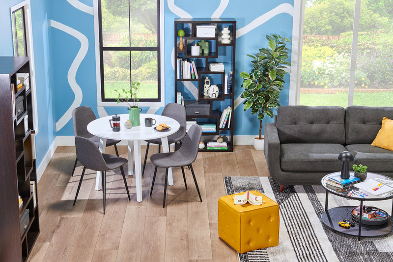 Bryn Drop-Leaf Dining Table, 42\" Round - White