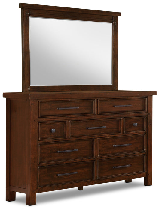 Sonoma 6pc Bedroom Set with Two-Sided Storage Bed, Dresser, Mirror & Nightstand, Mango Brown - Twin Size