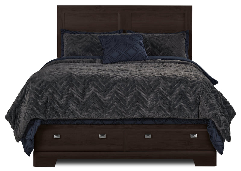 Yorkdale 6-Piece Queen 6 Drawer Storage Bedroom Package - Brown