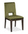 ["Zelda Dining Chair with Chenille Fabric - Green & Espresso Brown"]
