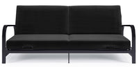 DHP Elbern Futon with Black Microfiber Slipcover