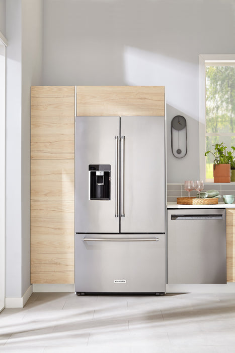 KitchenAid 36\" 24 Cu. Ft. French-Door Refrigerator - Stainless Steel with PrintShield™ Finish - KRFC704FPS