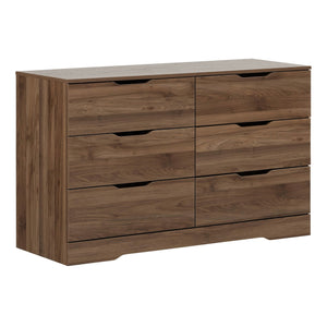 Holland 6-Drawer Double Dresser - Natural Walnut