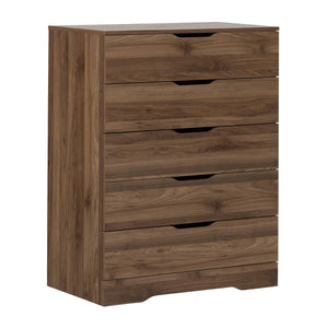 Holland 5-Drawer Chest - Natural Walnut