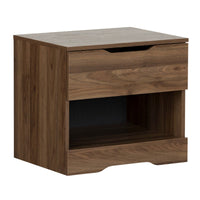 Holland 1-Drawer Nightstand - Natural Walnut 