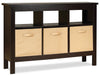Kimberly 48\" Hall Table with 3 Baskets - Espresso