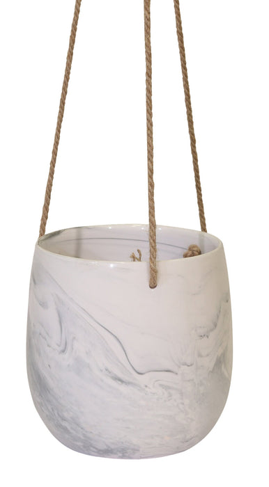 Grey Marble Hanging Planter