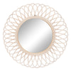 Brown 35\" Wicker Mirror