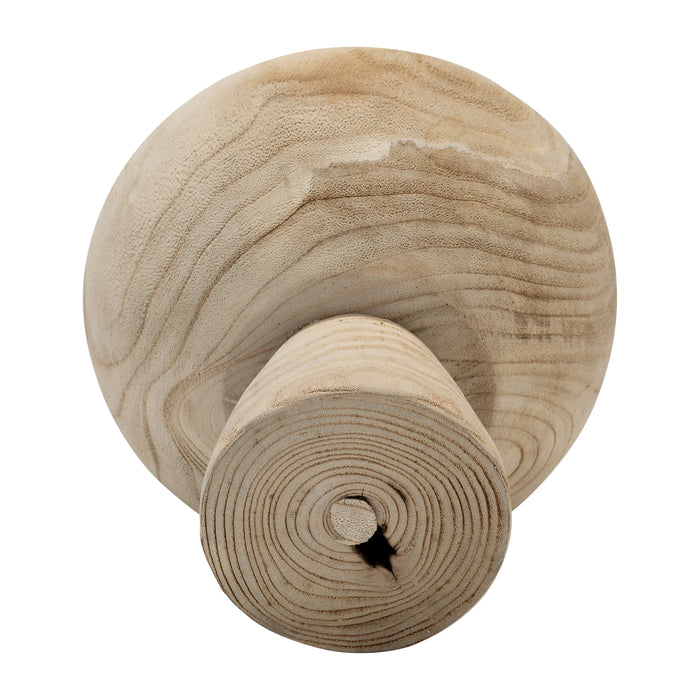 Brown 8\" Paulownia Wood Bowl