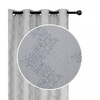 Jacquard Panel Chevron Silver 96
