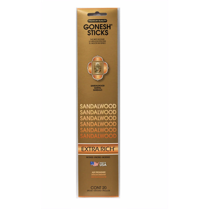 Gonesh Stick Sandalwood Set of 8 Incense Sticks