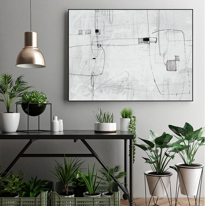 \"Parkour\" Canvas Framed Black 40x30 Wall Art