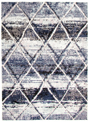 Makondo Abstract Blue Area Rug - 6'7