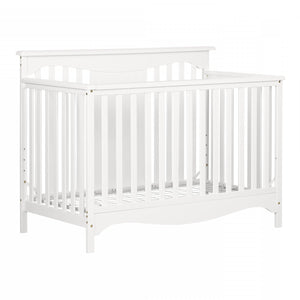 Savannah Baby Crib 4 Heights With Toddler Rail - Pure White