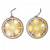 LED Wooden Round Snowflake Ornament - Set of 12 Christmas Ornaments