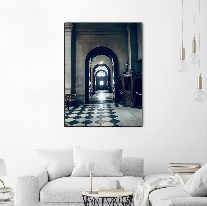 \"Confessional\" Canvas Framed Black 24x32 Wall Art