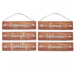 Inspirational Wood Plaques Arrow English Wall Decor