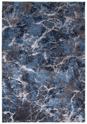 Blue Marble Area Rug - 5'3