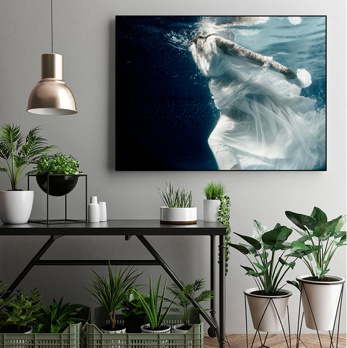 \"Approach\" Canvas Framed Black 24x18 Wall Art