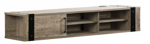 Munich Wall Mounted Media Console - Weathered Oak