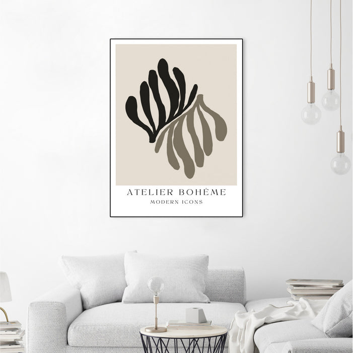 \"Atelier Bohème No.1\" Canvas Framed Black 30x40 Wall Art