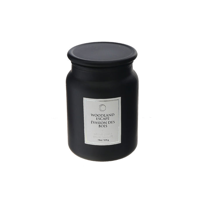 19 Oz Luxe Scented Candle with Glass Lid Woodland Escape - Set of 2
