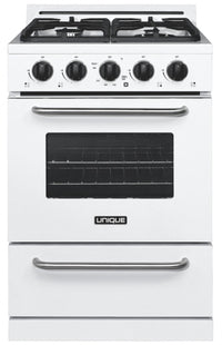 Off-Grid by Unique 24-Inch Propane Range with Battery Ignition - UGP-24G OF1 W