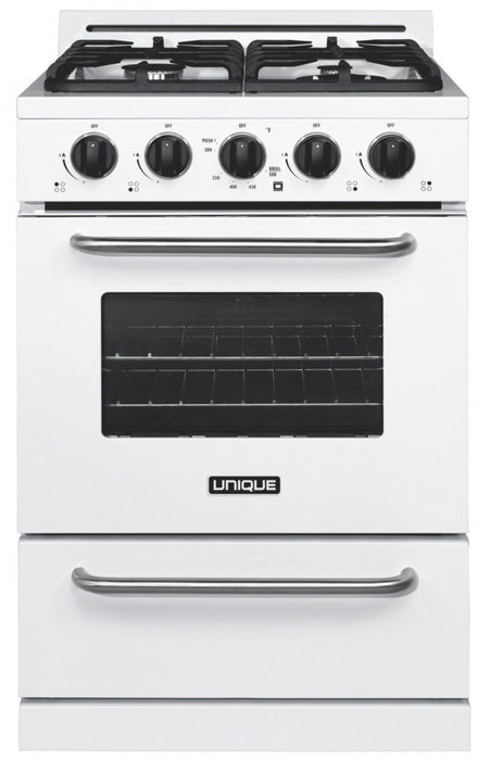 Off-Grid by Unique 24-Inch Propane Range with Battery Ignition - UGP-24G OF1 W