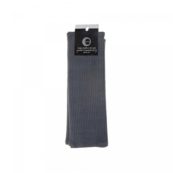 Waffle Dish Cloth 2-Piece Grey - Set of 6