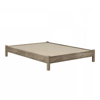 Munich Queen Platform Bed On Legs - Weathered Oak 