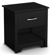 Fusion 1-Drawer Nightstand - Pure Black 