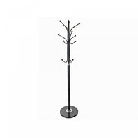 Karina Metal Coat Hanger with Marble Base Black Coat Racks