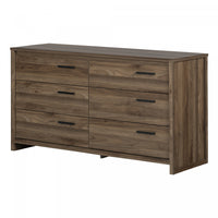 Tao 6-Drawer Dresser - Natural Walnut 