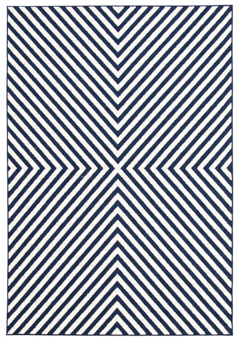Dodie Blue-Ivory 5'3\" x 7'7\" Area Rug