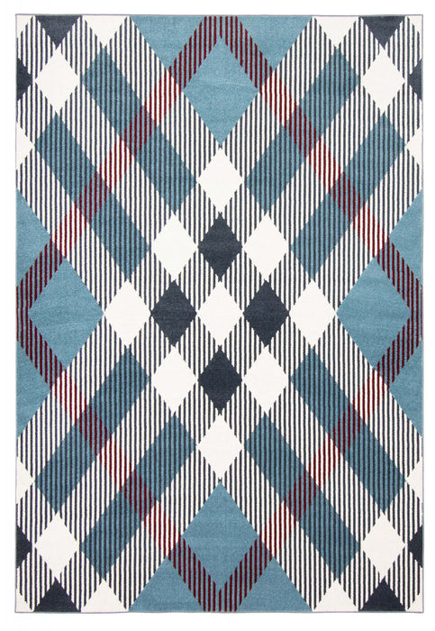 Kors Blue Machine Washable Area Rug - 3'0\" x 5'0\"