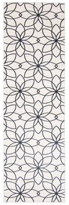 Terali Ivory Machine Washable Area Rug - 2'6\" x 8'0\"