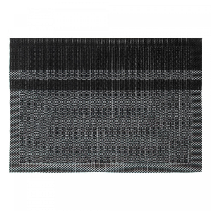 Vinyl Placemat Honeycomb Black - Set of 12