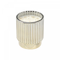 4.6oz Ribbed Gold Electroplated Scented Candle Winter Berry - Set of 2