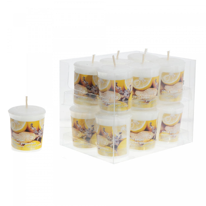 Mushroom Votive Citrus Ginger Candle - Set of 12