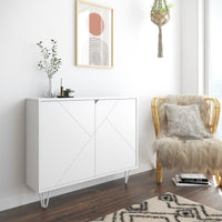 Nordika 2-Door Accent Cabinet - White 